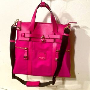 Henri Bendel Jetsetter Backpack with strap & dust bag.  Never used